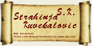 Strahinja Kuvekalović vizit kartica